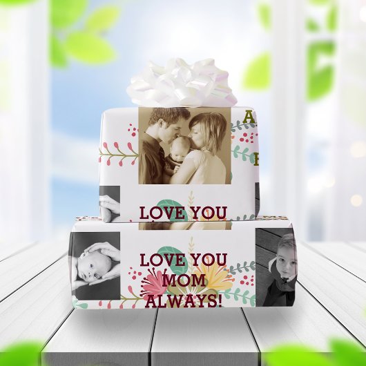 Kleurrijke Floral-Moederdag Cadeaupapier