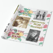 Kleurrijke Floral-Moederdag Cadeaupapier (Uitgerold)