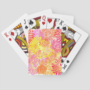 Kleurrijke Floral Pokerkaarten