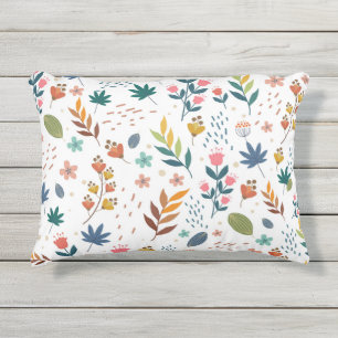 Kleurrijke Floral Print Buitenkussen