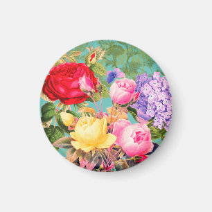 Kleurrijke Floral Print Magneet