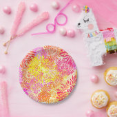 Kleurrijke Floral Spring Papieren Bordje (Feest)