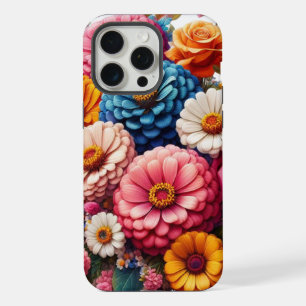Kleurrijke Floral/Spring Zinnia/Roos iPhone 15 Pro Max Hoesje