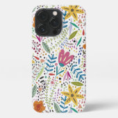 Kleurrijke Floral telefoon geval iPhone Hoesje (Achterkant)