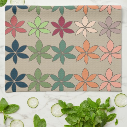 Kleurrijke Floral Theedoek (Gevouwen)