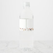 Kleurrijke Floral Wedding Waterfles Etiket (Achterkant)