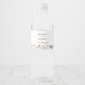Kleurrijke Floral Wedding Waterfles Etiket (Voorkant)