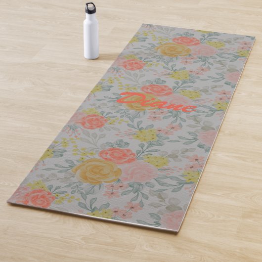 Kleurrijke Floral Yogamat (In situ)