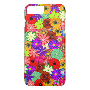 Kleurrijke florale illustratie iPhone 8 plus / 7 plus hoesje