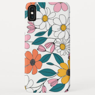 kleurrijke florale kunst iPhone XS max hoesje
