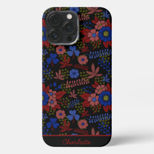 Kleurrijke florale naadloze patroon, gepersonalise iPhone 13 pro max hoesje