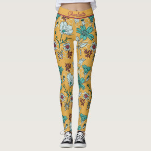Kleurrijke florale naadloze patroon, gepersonalise leggings