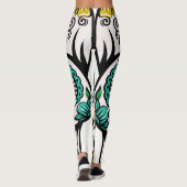 Kleurrijke FloralSugar Skull Leggings (Achterkant)
