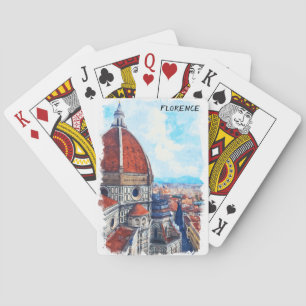 Kleurrijke Florence Italië Duomo kathedraal Pokerkaarten