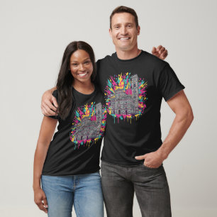 Kleurrijke Florence Italië Kathedraal Grafisch T-shirt