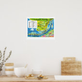 Kleurrijke Florida Keys 16x20 Kaart Poster (Keuken)