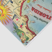 kleurrijke Florida Postacard kaart Tissuepapier (Detail)