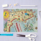 kleurrijke Florida Postacard kaart Tissuepapier (Craft)