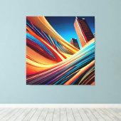 Kleurrijke Flow Art Comic Mode Canvas Afdruk (Insitu (Houten vloer))