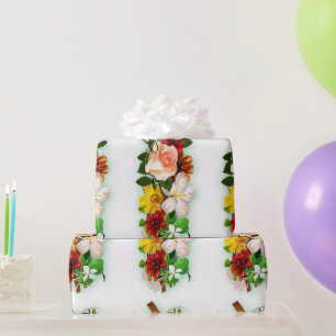 Kleurrijke Flowers Elegant Modern Sjabloon Gift Cadeaupapier