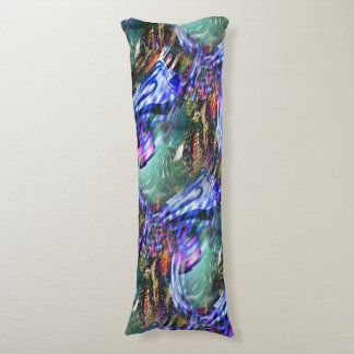 Kleurrijke fluctuatie van virtueel afbeelding over lichaamskussen