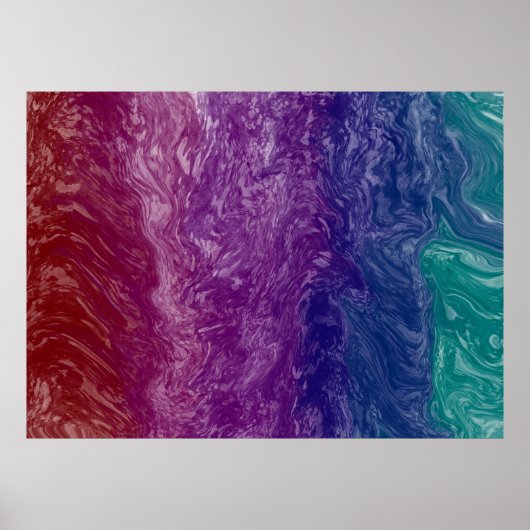 Kleurrijke Fluid Art Poster (Voorkant)