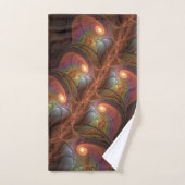 Kleurrijke Fluorescerende Abstracte Trippy Bruine  Bad Handdoek (Handdoek)