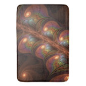 Kleurrijke Fluorescerende Abstracte Trippy Bruine Badmat (Voorkant Verticaal)