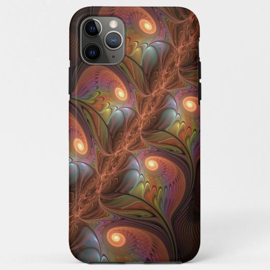 Kleurrijke Fluorescerende Abstracte Trippy Bruine Case-Mate iPhone Case (Achterkant)