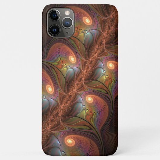 Kleurrijke Fluorescerende Abstracte Trippy Bruine Case-Mate iPhone Case (Achterkant)