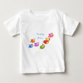 Kleurrijke Flying Sparrows Baby T-shirt aangepaste (Voorkant)