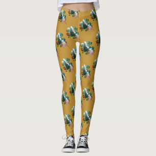 Kleurrijke Foliage Autumn Leaf Art aangepaste Legg Leggings