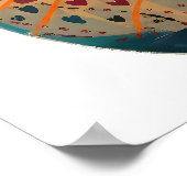 Kleurrijke Folk Art Cat Poster (Hoek)