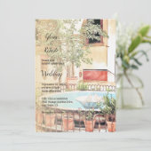 Kleurrijke Fontein & Tortelduifjes Mexicaanse brui Kaart (Staand voorkant)