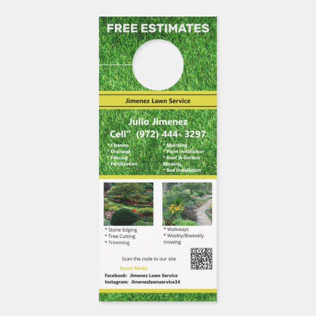 Kleurrijke foto Landschapsdiensten QR Code (Voorkant)