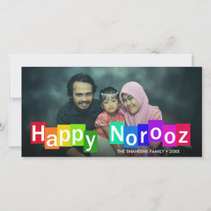 Kleurrijke foto typografie Gelukkig Norooz Nieuwja