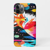 Kleurrijke Fox Abstracte kunst Case-Mate iPhone Case (Achterkant)