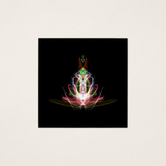 Kleurrijke Fractal Flower Square Visitekaartje