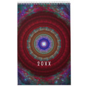 Kleurrijke fractale kunst - lang kalender (Hoes)