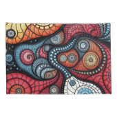 Kleurrijke fractale spiraalkunst kussensloop (Achterkant-Rechts)