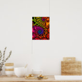 Kleurrijke Fractale Spiralen Poster (Keuken)