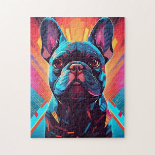 Kleurrijke Franse Bulldog Art Legpuzzel