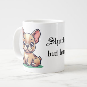 Kleurrijke Franse Bulldog Quote Graphic Extra Grote Beker