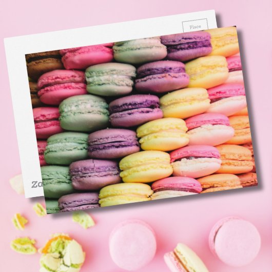 Kleurrijke Franse Macaron Cookies Briefkaart