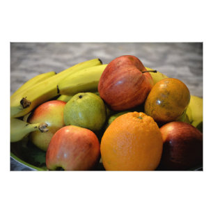 kleurrijke fruit afbeelding afdruk. appel, peer, s foto afdruk