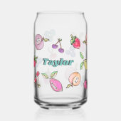 Kleurrijke Fruit Cherry Modern Lemon Strawberry Na Blikvorm Glas (Links)