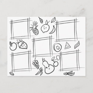 Kleurrijke Fruit Fun Tekenen voor Kinderen Briefkaart