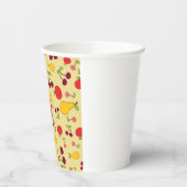 Kleurrijke Fruit Patroon Appels Kersen en Peren Papieren Bekers (Links)