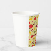 Kleurrijke Fruit Patroon Appels Kersen en Peren Papieren Bekers (Rechts)