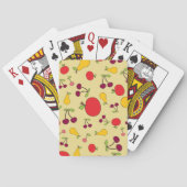Kleurrijke Fruit Patroon Appels Kersen en Peren Pokerkaarten (Achterkant)
